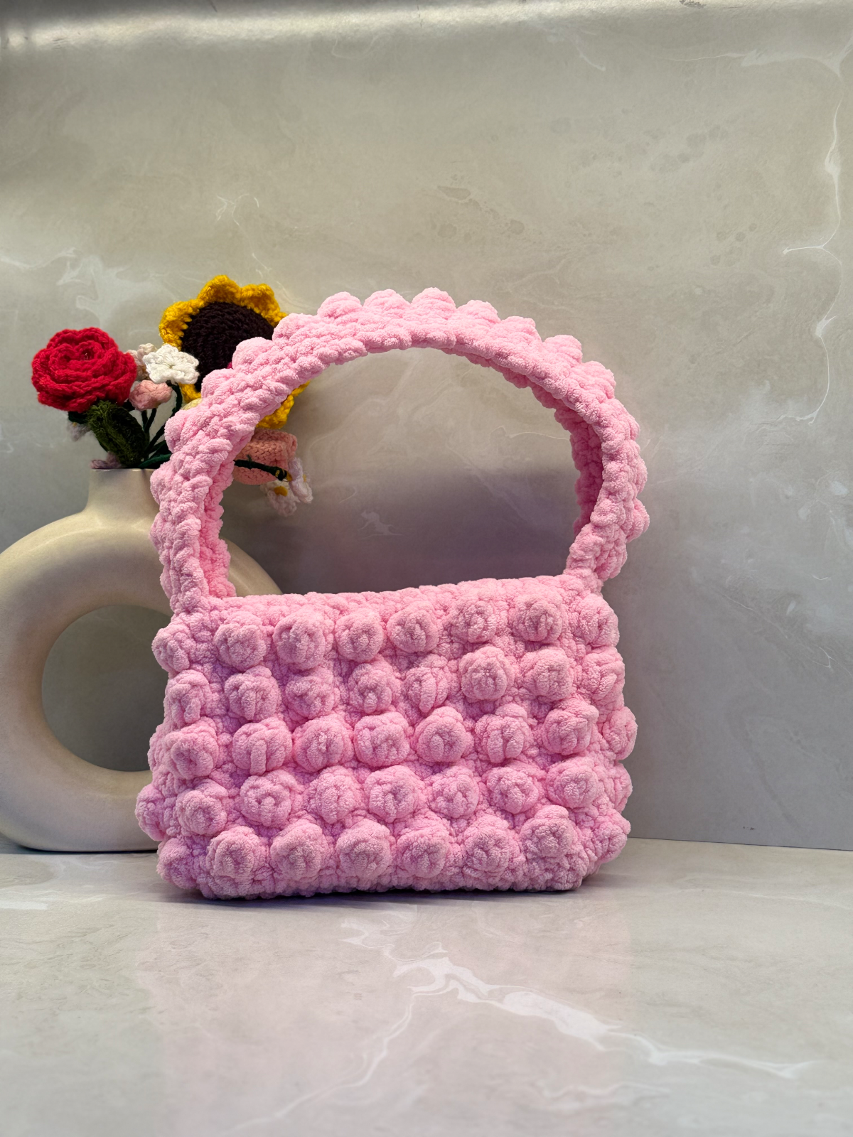 Popcorn Stitch Handbag
