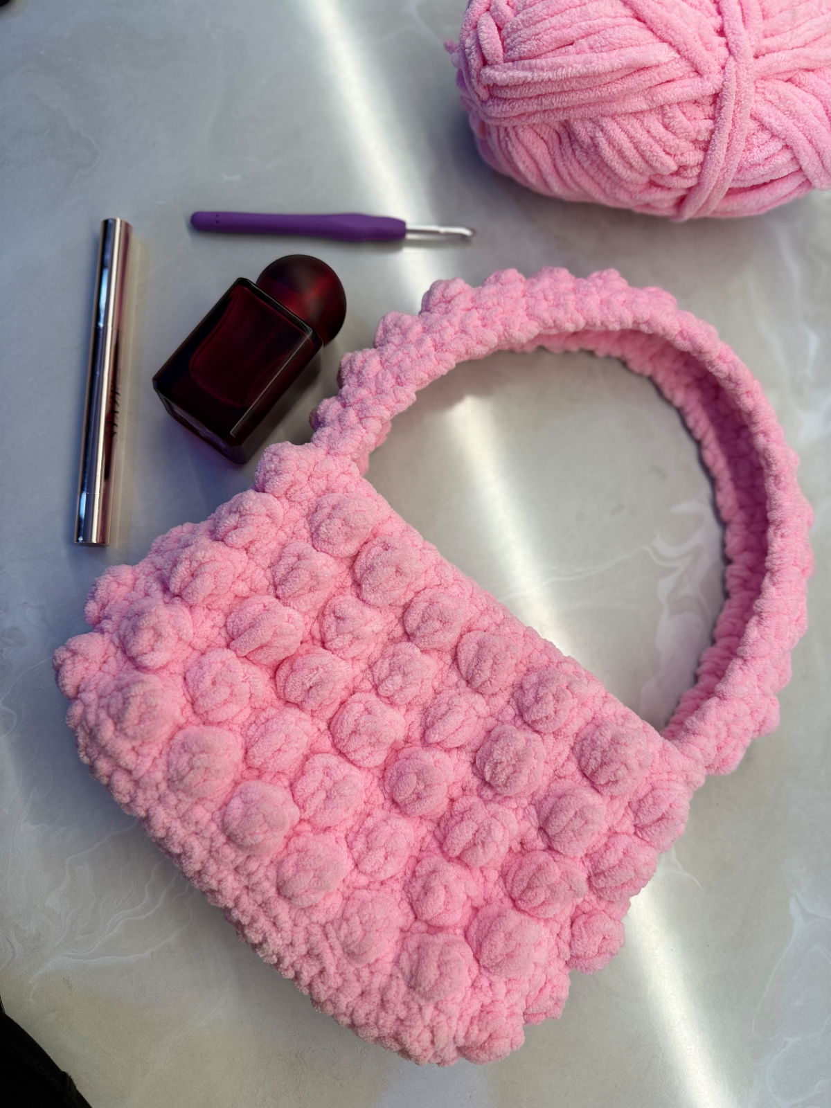 Popcorn Stitch Handbag